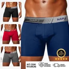 Kit 5 cuecas boxer masculina confortável original