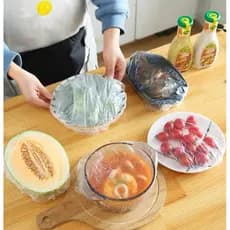 Kit Com 100 Tampas Descartáveis Para Alimentos