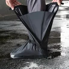 Bota Impermeável Capa De Chuva Tênis Cano Alto Unissex Antiderrapante Moto Motoqueiro