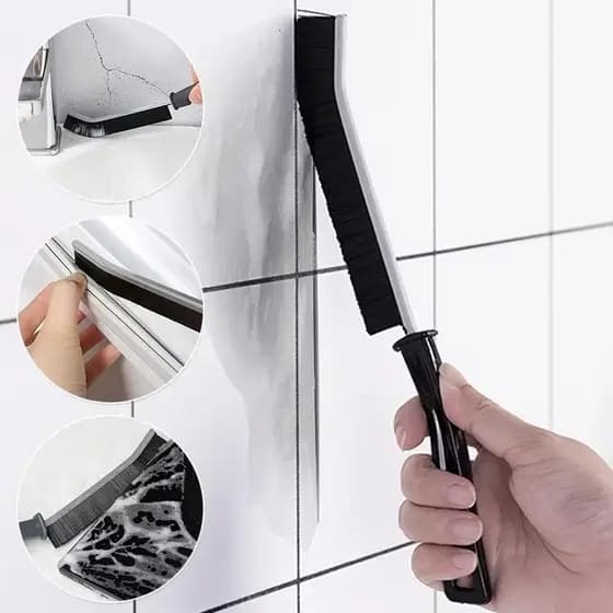 Kit 3 Escovas de Limpeza Mágica Raspador Sujeiras de Janelas de Piso Canto Difíceis