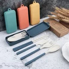 Kit de Talheres Desmontaveis para Marmita Portátil com Estojo