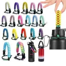 Alça para garrafa Pacco Garrafa de água com corda Paracord Suporte de copo Garrafa de boca larga Garrafa de água SUGAW