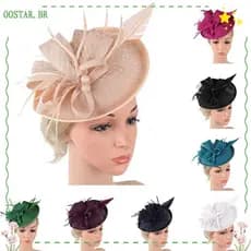 OOSTAR Fascinator Chapéu Vintage Festa Do Chá De Pena De Flor
