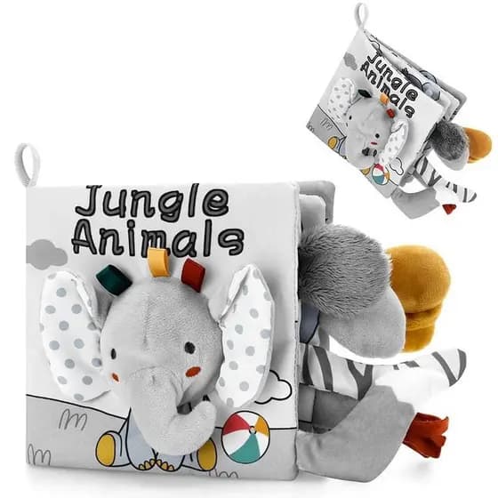 Livro De Pano Sensorial De Alto Contraste Baby Toys Recém-Nascido Brinquedos De Berço Livros Montessori Book
