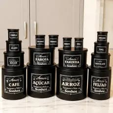 KIT 15 PEÇAS  POTES MANTIMENTOS PARA COZINHA ORGANIZADOR DE ALIMENTOS
