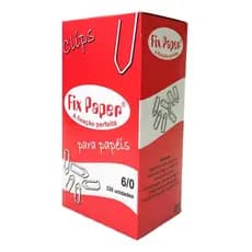 Clips para Papel Galvanizado 6/0 com 220 unidades Fix Paper