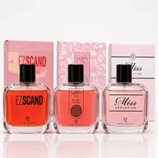 Kit 3 Perfume 100ml Feminino Eau de Toilette Alta Fixação