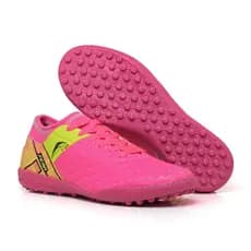Chuteira Fera Society Botinha Adulto Rosa Pink Sola Costurada Antiderrapante Leve Confortável