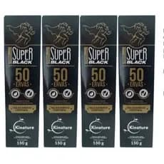 Kit 4 Pomada Massageadora 50 Ervas Naturais Super Black 150g Bio Instinto