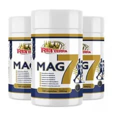 Kit 3 Mag7 - Blend De 7 Magnésios Premium 120caps 500mg Rei Terra