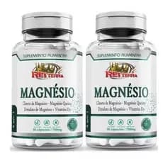 Kit 2 Magnésio 4 Em 1 - Quelato, Malato, Cloreto + Vitamina D3- Rei Terra
