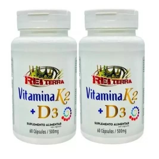 Vitamina K2 + D3 60 Cápsulas - Rei Terra