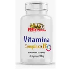 Vitamina Complexo B Suplemento 60 Capsulas 500mg Rei Terra