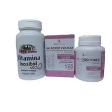 Inositol 60 caps + Ácido Fólico 60 caps - suplemento alimentar