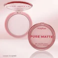 Pó Compacto Matificante Ultrafino Pure Matte Ruby Rose 6,5g HBM402 Hot Sale Alta Cobertura