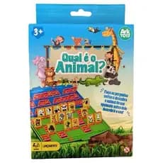 Jogo Adivinha quem é ou Qual é o animal (Estilo Cara a Cara) com 02 Tabuleiros - Ark Toys