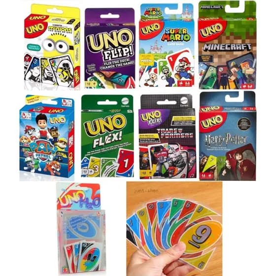 Uno Flip Uno Transformer Uno Pokemon Uno super Mario, baralho engraçado