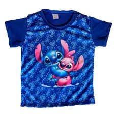 Camiseta Infantil do Stitch - Personagem Lançamento