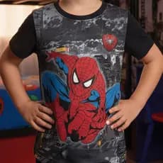 Camisa Infantil Estampa Homem Aranha Perfeita Para Brincar Com Estilo E Conforto