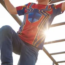 Camisa Infantil Homem Aranha Fantasia Estampa Divertida Para Crianças Que Amam Heróis