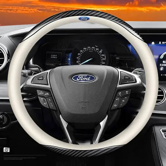Capa de volante Ford Ranger Fiesta Focus Escape Mustang Everest Ecosport Kuga Acessórios de capa de volante em couro