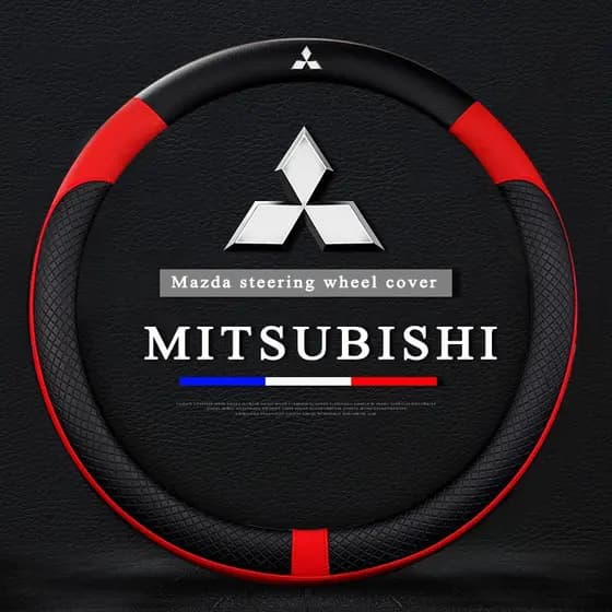 Capa de Volante para Carros Mitsubishi, em Couro Sintético, Capas de Volante em Tecido Respirável, Acessórios Automotivo