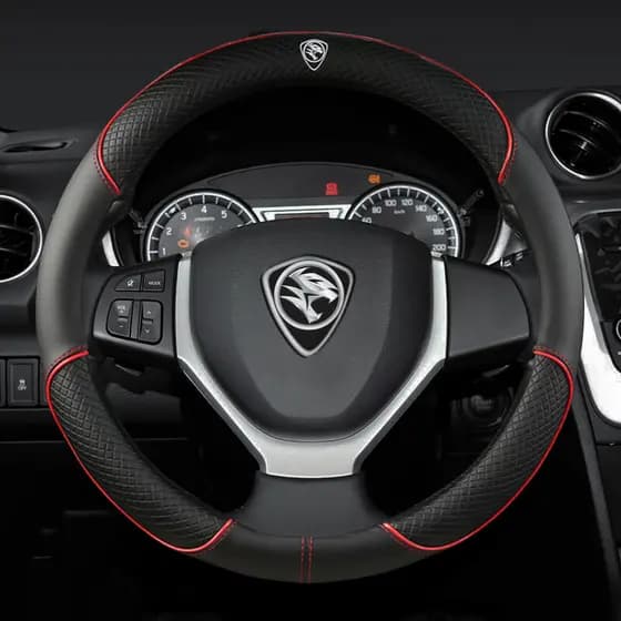 Proton Iriz Waja Hero Saga Persona Prime Erthree Exora SUV capa de volante de carro em couro, capa de volante em couro P