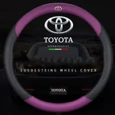 Capa de volante em fibra de carbono é adequada para capa de volante de couro Toyota Wish Vios Corolla Cross Hilux Revo A