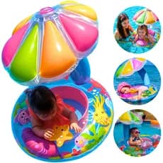 Boia Bebê Piscina Cobertura Infantil Inflável Proteção Solar