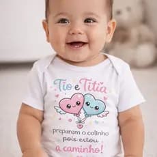 Body Bebê Tio Titia Preparem Colinho Anúncio Presente Tia