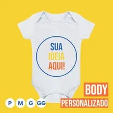 Body Bebê Personalizado Com Nome Frase Foto Envio Imediato