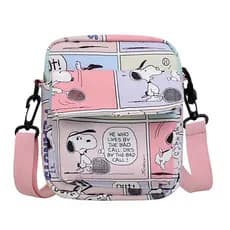 2023 Nova Bolsa Em Forma De Cruz Snoopy Saco De Corpo Fofo Versão Coreana De Um Ombro Quadrado Pequeno