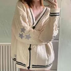 Folclórico Taylor Malha Cardigan Sweater Swift