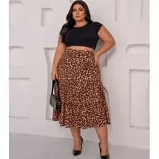 Saia Três Marías Midi Forrado slim e plus size