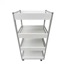 Carrinho Auxiliar Com Rodinhas 4 Andares Ideal Para Salão Estética - Organize Sua Rotina com Elegância e Mobilidade