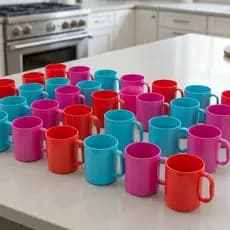 Kit 30 Canecas Plástico 450ml Festa Junina Coloridas Merenda Escola Infantil Festa São João