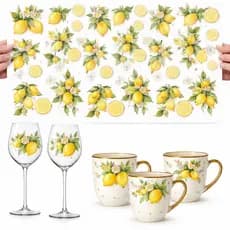 Adesivo Decorativo DTF UV Limão A4 | Impermeável | Para Caneca, Vidro, Copo, Garrafa e Utensílios