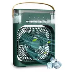 Refrigerador De Ar Ventilador Umidificador Portátil Com Led Reservatório De Água Led Usb