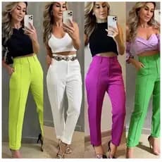 Calça  Duas botoes Feminina Alfaiataria(8011)