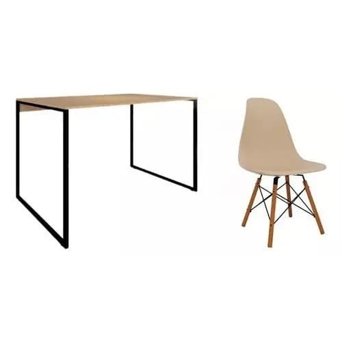 Kit Mesa Mel Home Office Compacta Pequena Com Cadeira Várias Cores Sala De Estudos e Gamer 4 Cores de Cadeira