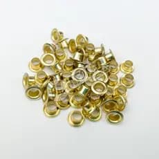 Ilhós Latão nº 54 Dourado 3/16 polegadas - 50, 100, 150, 200 ou 250 unidades