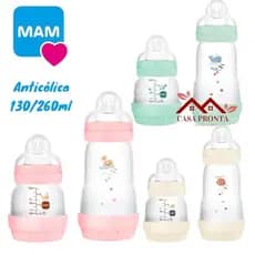 Kit 2 Mamadeiras MAM Easy Start Anticólica - 130ml + 260ml a partir 0+ Meses e Unidade 130ML