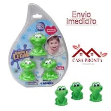 Kit Sapinhos  Para Banho De Bebê Três Unidades  Pais e Filhos Atoxico e Macio