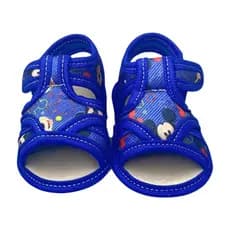 Sandália Infantil Bebê Recém Nascido Menino Confortável e Leve Estampada Azul Benne Kids Promoção