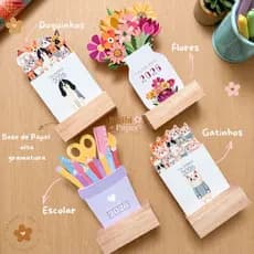 Calendário de Mesa 2026 artesanal e Personalizado - Calendários 2026 - Material Escolar Escritório