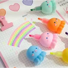 Marca Página Polvinho Fofo Kawaii | Marcador de Livro Colorido | Papelaria Fofa