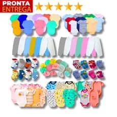 Kit 30 Peças Conjunto Enxoval Bebê Roupa Calça Body Recem Nascido Atacado
