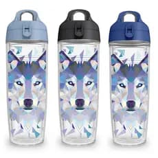 Garrafa de Água 600ml  Lobo Geométrico Parede Dupla