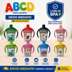 Copo Infantil Com Alça Antivazamento Antiengasgo
