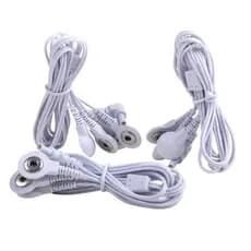 2/4Way Fio de Eletrodo de 2,35mm para Massageador Elétrico TENS EMS Estimulador de Nervos e Músculos Cabo de Eletrodo
